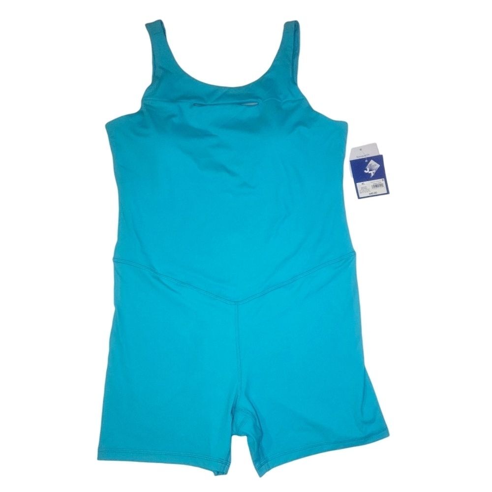 JoyLab Keyhole Cut Out Bodysuit Aqua Sz XL PTP 18" NWT